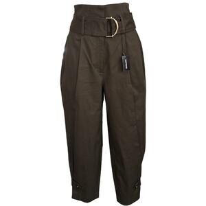 Express NWT Olive Brown Paper Bag Pants Sz. US 4 short